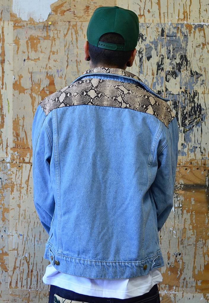 snakey denim jacket (back)