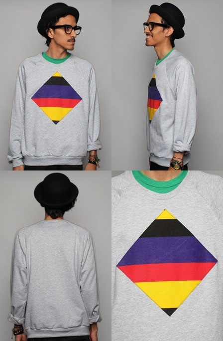 diamond stripe crewneck