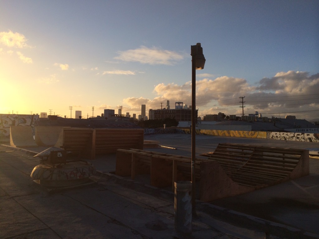 skateboard, red bull, skrillex, ramp, miniramp, roof, dtla, skyline, los angeles, skate, half pipe