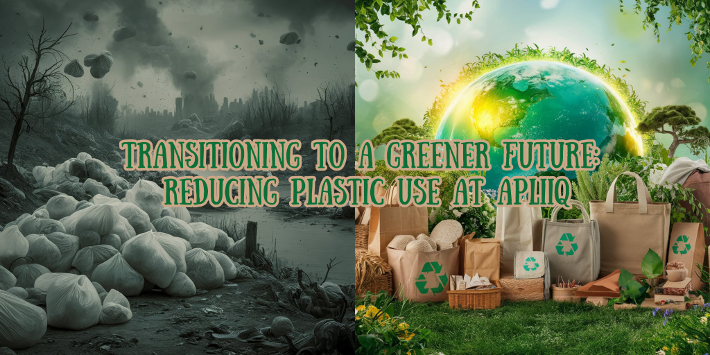 Transition from plastic to eco-friendly bags.