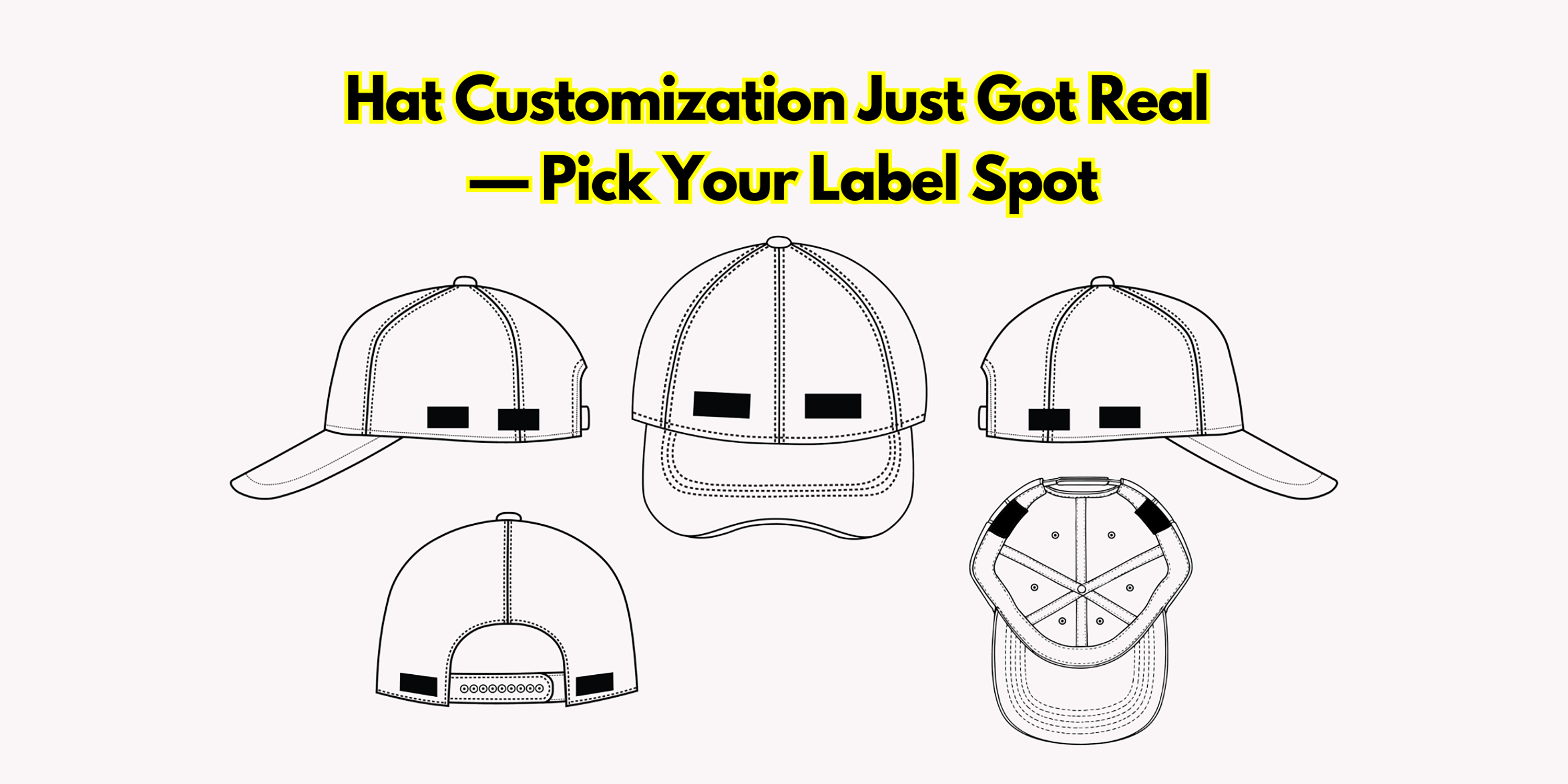 5 new woven label placement options for custom hat branding