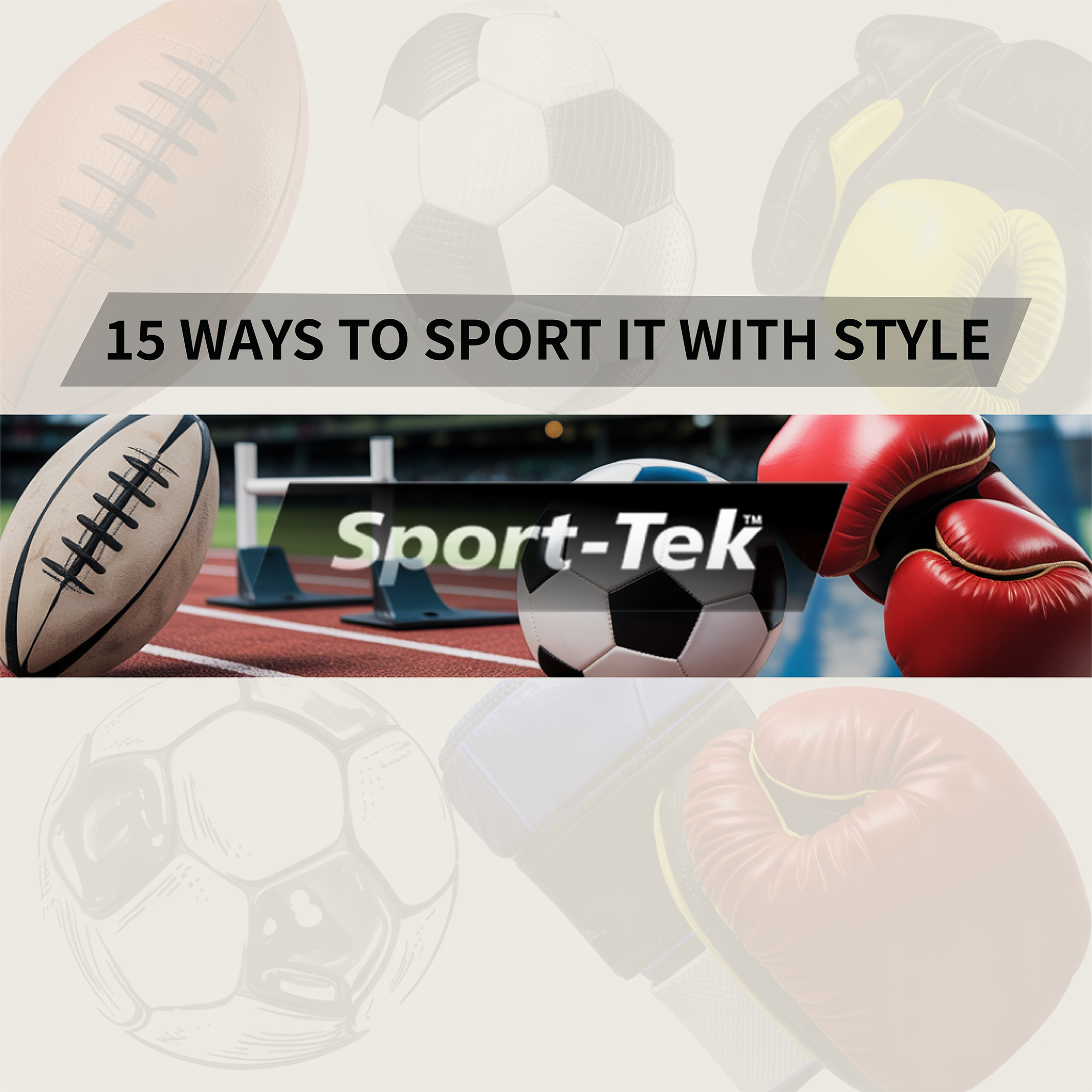 15 sports-inspired designs with Sport-Tek apparel, blending athletic style and performance
