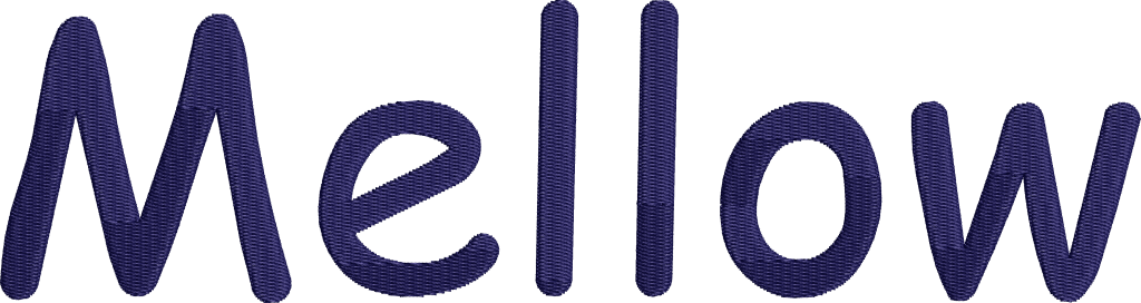 Comic Sans MS font example in Tatami stitch – bold, playful embroidery for large areas