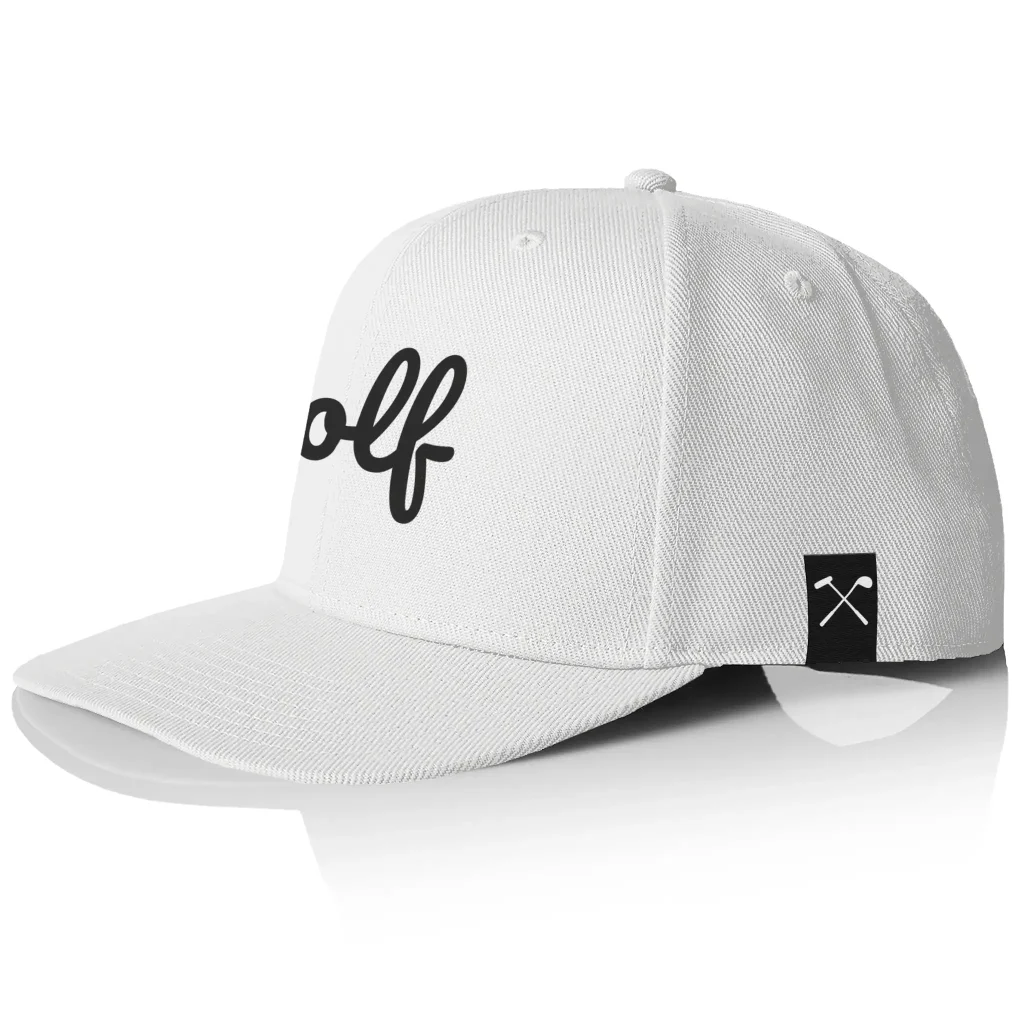 golf hat with woven label mockup