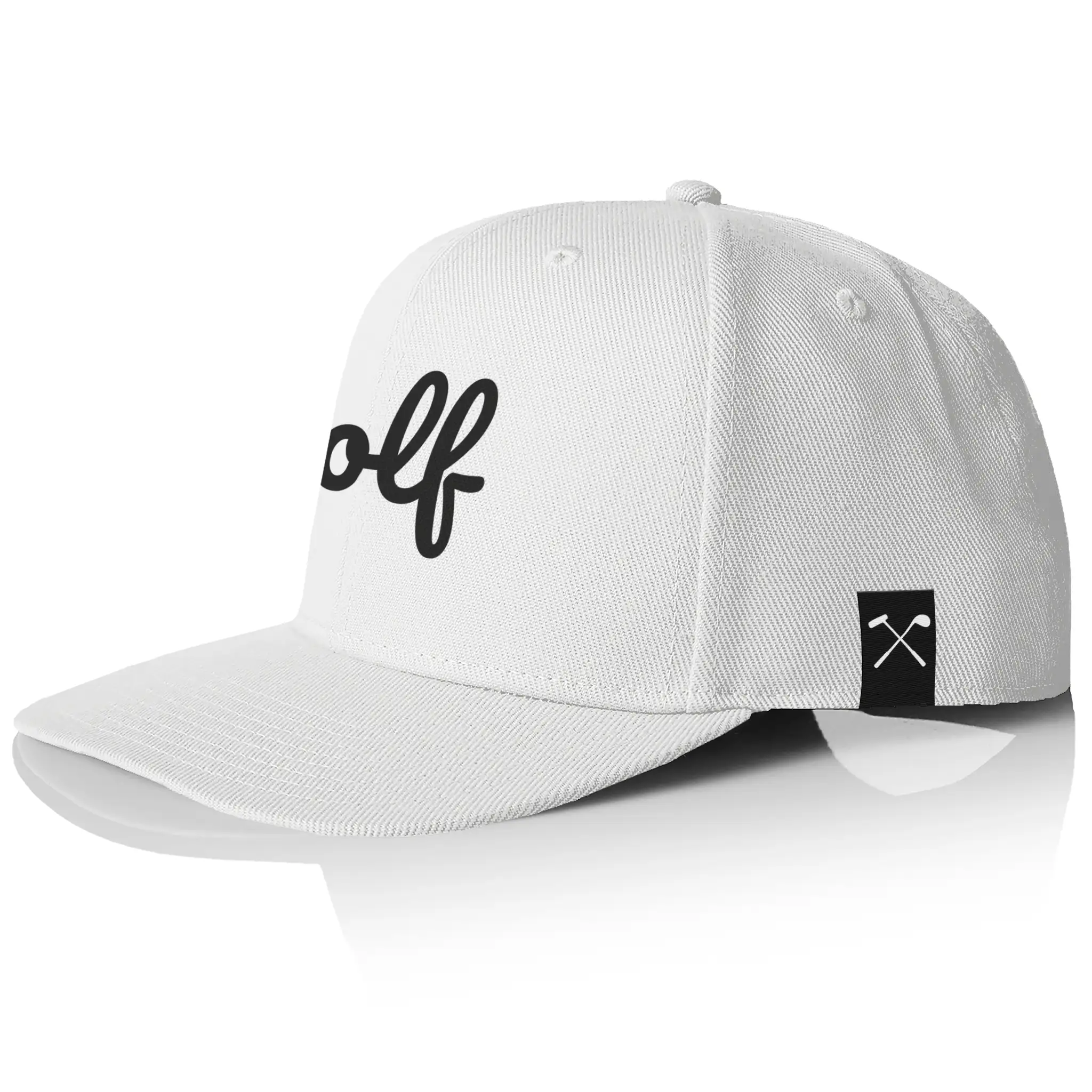 golf hat with woven label mockup