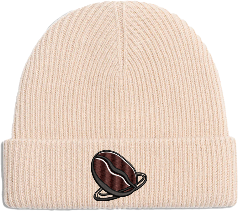 Luxury cashmere beanie with custom embroidery by Apliiq, premium knit winter hat