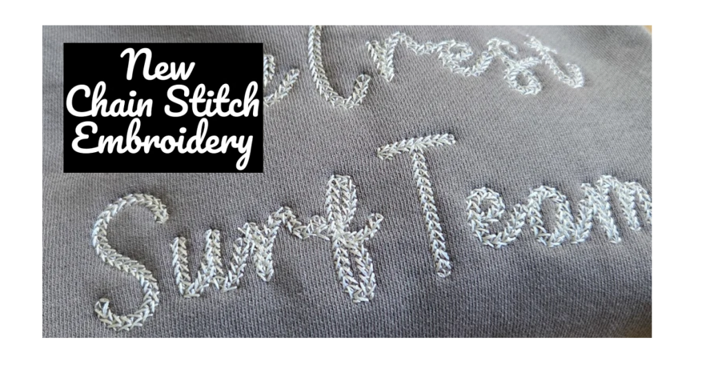 new chain stitch embroidery