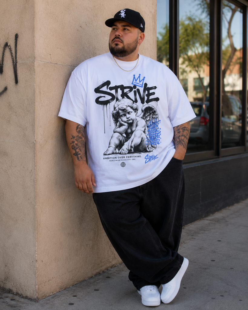 Shaka Wear Oversized Heavyweight T-Shirt (SHMHSS) available in plus sizes up to 5XL, featuring a relaxed oversized fit and premium heavyweight fabric, customizable with screen printing, DTF transfers, embroidery, custom neck labels, and woven branding.