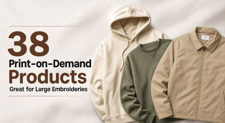 38 Print-on-Demand Products Great for Large Embroideries