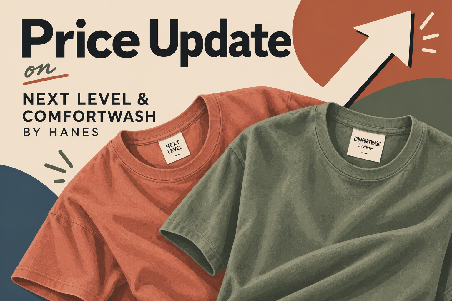 Price update for select Next Level and ComfortWash by Hanes styles
