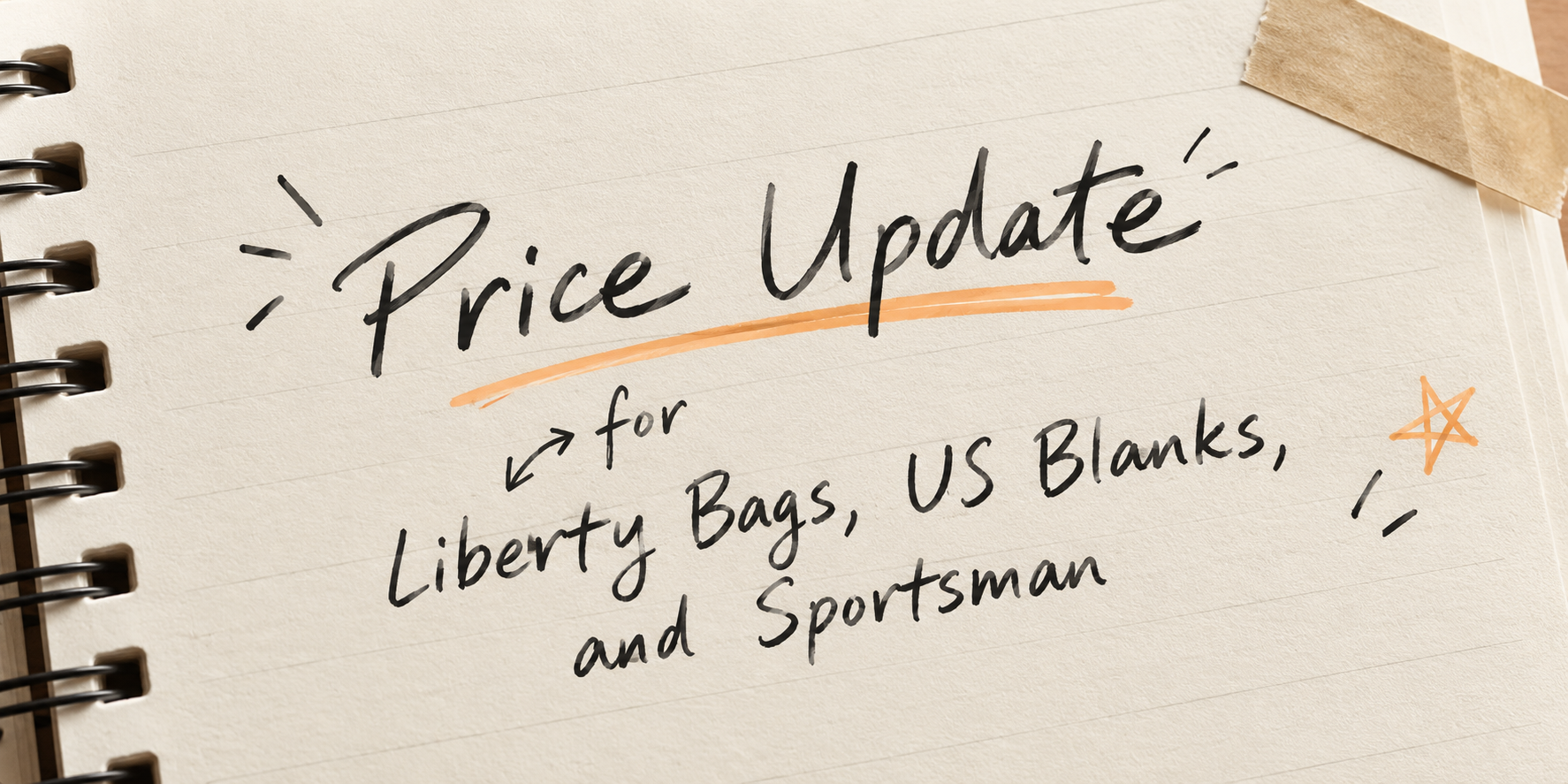 Price Update for Liberty Bags, US Blanks, and Sportsman